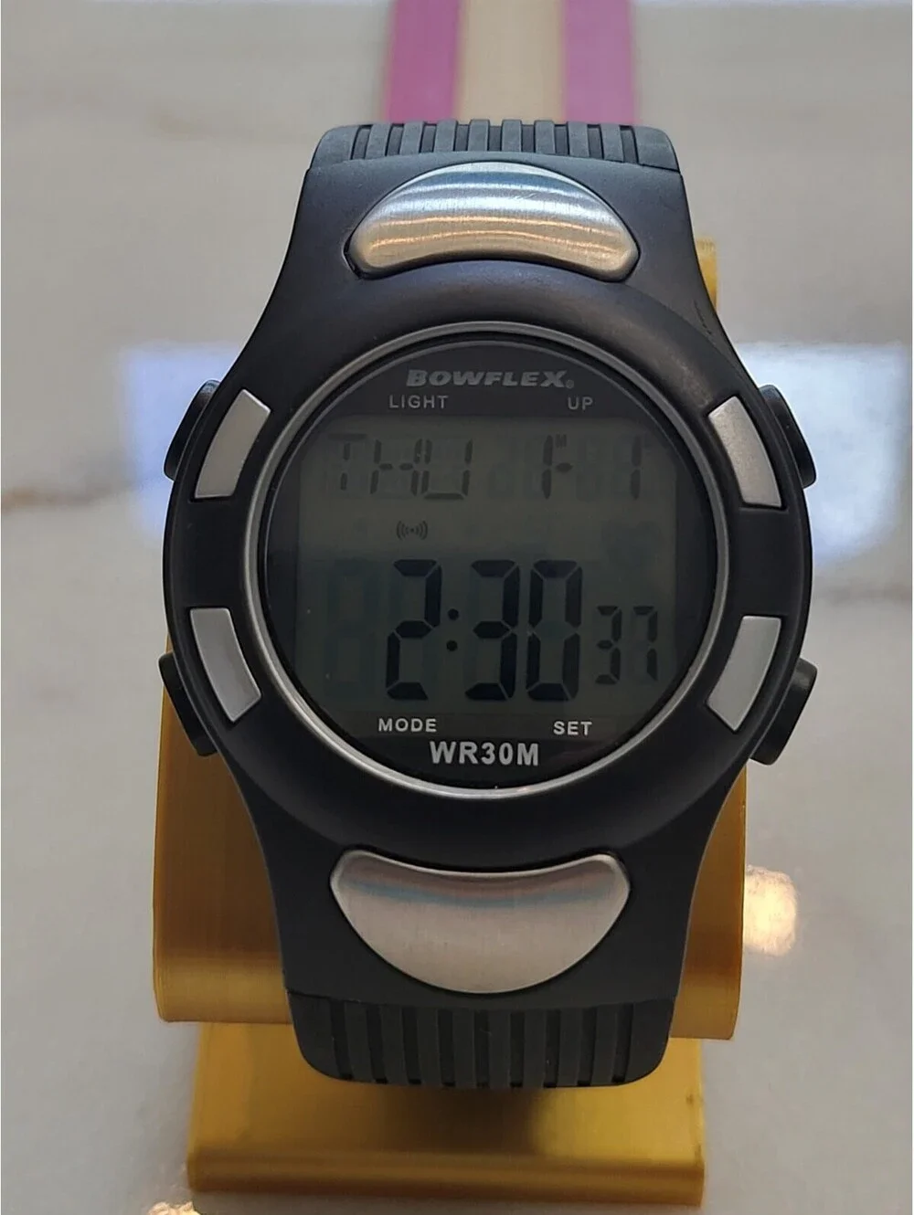 Men’s Bowflex Digital Watch Working 42mm New Battery EUC 8.25